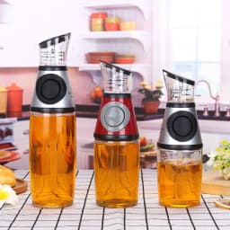 image-500ml Measurable Glass Bottle Oil Bottle Soy Bottle Kitchenware