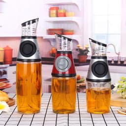 image-500ml Measurable Glass Bottle Oil Bottle Soy Bottle Kitchenware