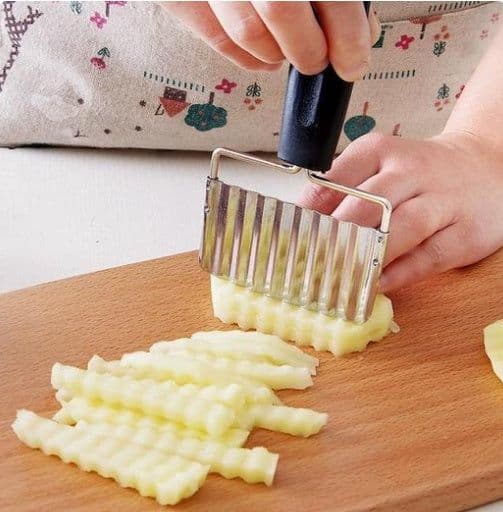 image-Wavy Edged Stainless Steel Vegetable Slicer Potato Cutter