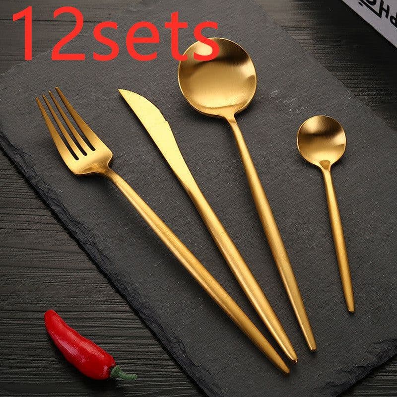 image-Stainless Steel Knife And Fork Set
