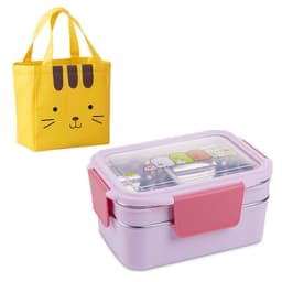 image-Stainless steel lunch box double lunch box