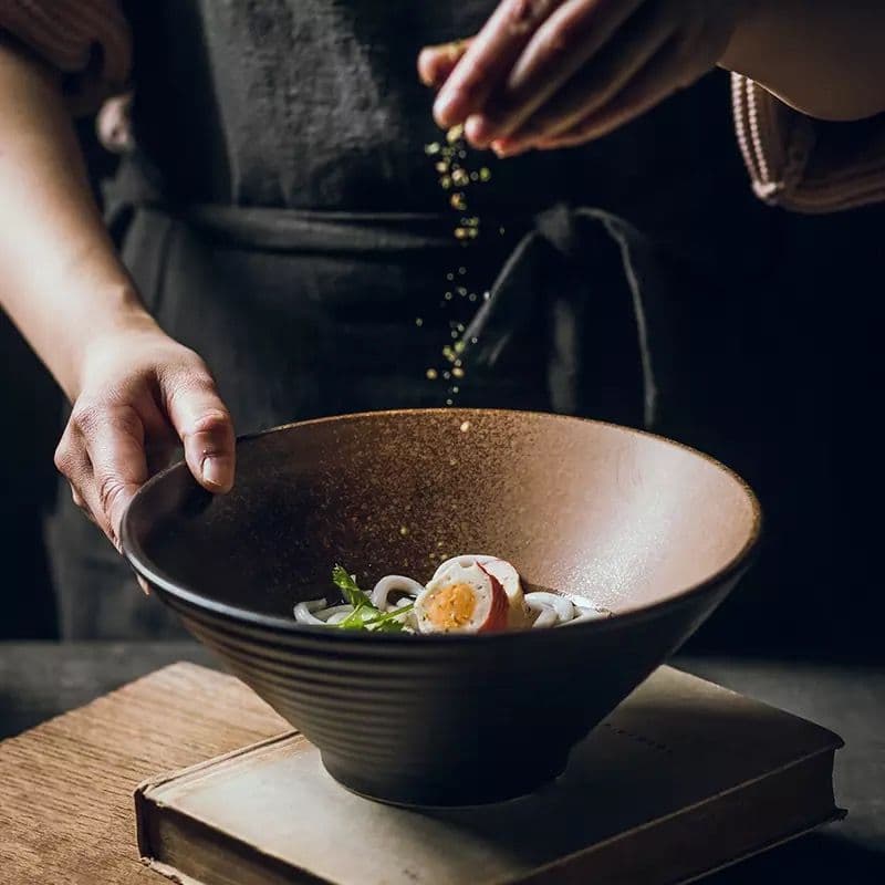 image-Japanese Ceramic Bowl Household Large Bowl Ramen Bowl