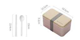 image-Japanese bento box office worker ins double separated lunch box