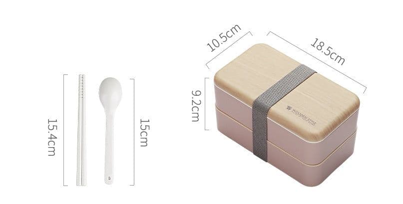 image-Japanese bento box office worker ins double separated lunch box