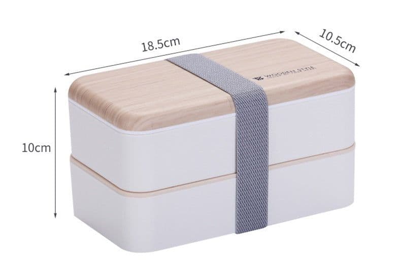 image-Japanese bento box office worker ins double separated lunch box