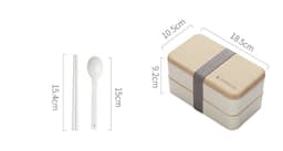 image-Japanese bento box office worker ins double separated lunch box
