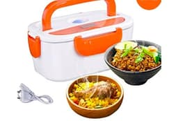 image-Electric lunch box food grade plastic 110v 220v plug in lunch box household appliances gift