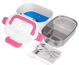 image-Electric lunch box food grade plastic 110v 220v plug in lunch box household appliances gift