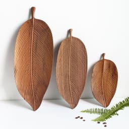 image-Wooden saucer fruit tray