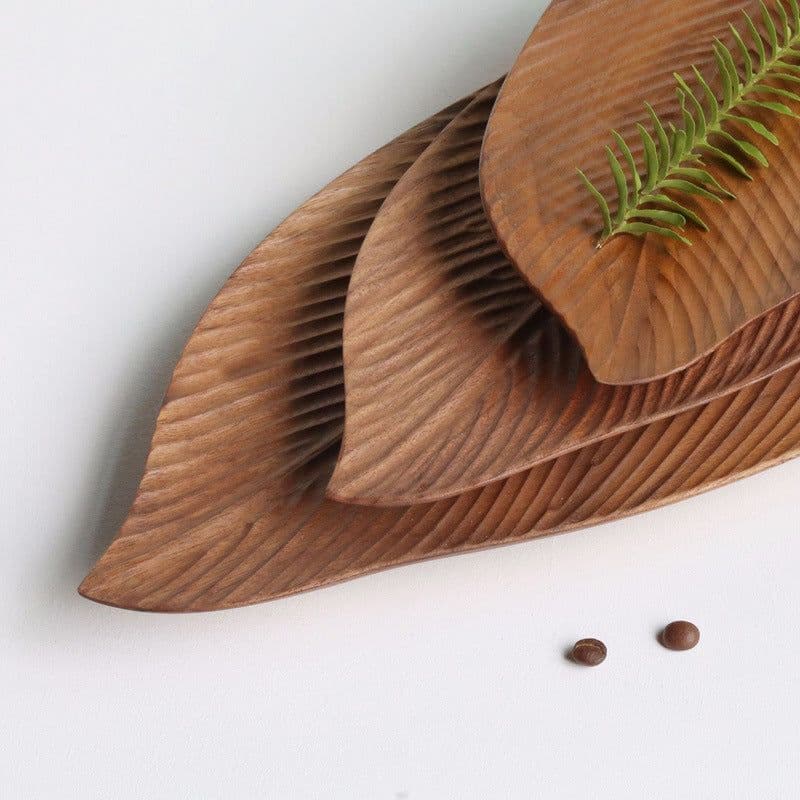 image-Wooden saucer fruit tray