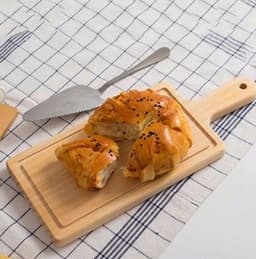 image-2 Size Natural Kitchen Chopping Blocks Bread Pallet With Handle Baking Cutting Board Wooden Board