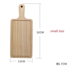 image-2 Size Natural Kitchen Chopping Blocks Bread Pallet With Handle Baking Cutting Board Wooden Board