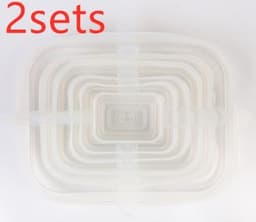 image-The 6-piece set of multi-functional silicone lid can be stretched to seal the fruit and vegetable lid