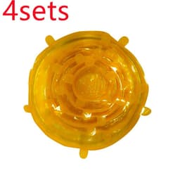 image-The 6-piece set of multi-functional silicone lid can be stretched to seal the fruit and vegetable lid