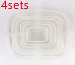 image-The 6-piece set of multi-functional silicone lid can be stretched to seal the fruit and vegetable lid