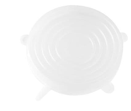 image-The 6-piece set of multi-functional silicone lid can be stretched to seal the fruit and vegetable lid