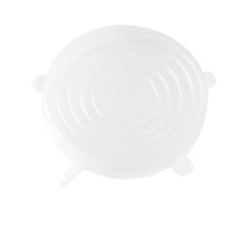image-The 6-piece set of multi-functional silicone lid can be stretched to seal the fruit and vegetable lid