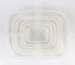image-The 6-piece set of multi-functional silicone lid can be stretched to seal the fruit and vegetable lid