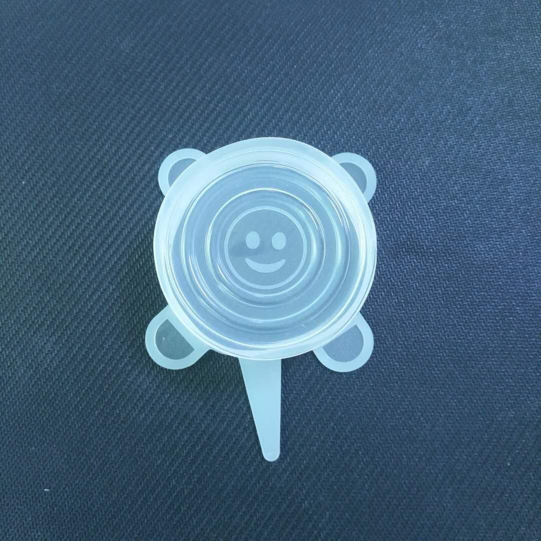 image-The 6-piece set of multi-functional silicone lid can be stretched to seal the fruit and vegetable lid