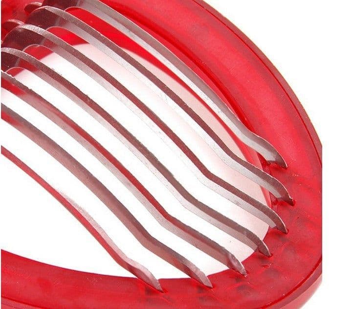 image-Red Strawberry Slicer Plastic Fruit Carving Tools Salad Cutter Berry Strawberry Cake Decoration Cutter Kitchen Gadgets