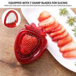 image-Red Strawberry Slicer Plastic Fruit Carving Tools Salad Cutter Berry Strawberry Cake Decoration Cutter Kitchen Gadgets
