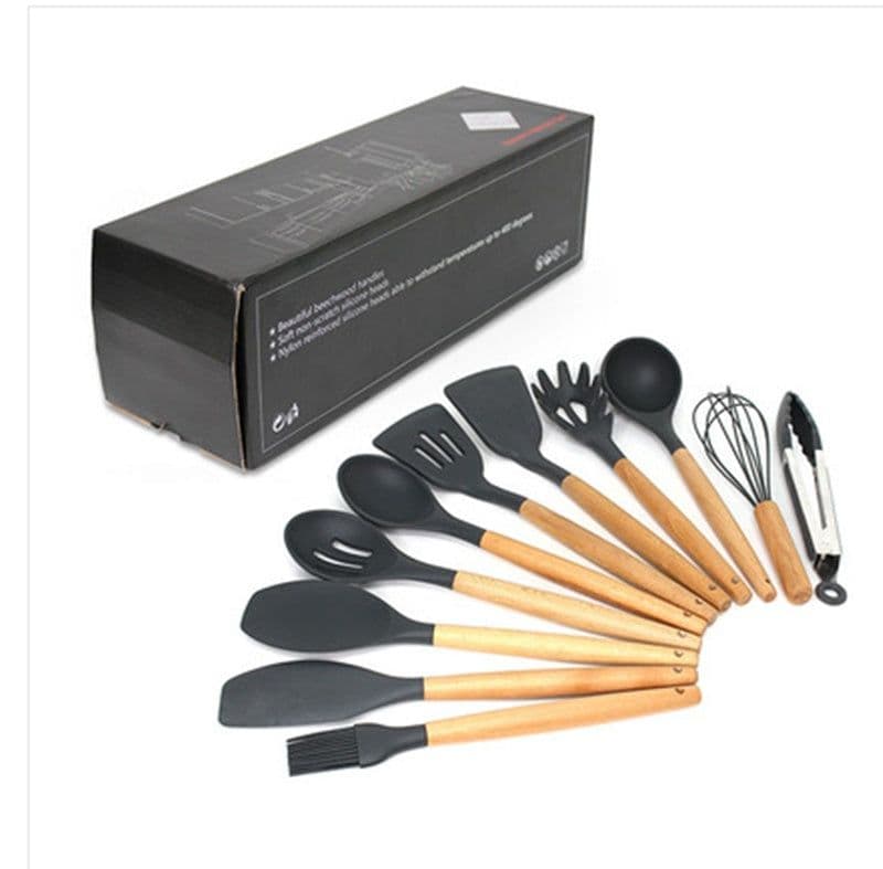 image-kitchen utensils silicone cooking spoon shovel cookware set