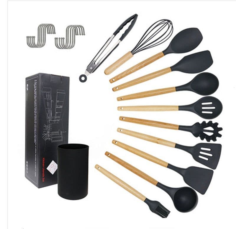 image-kitchen utensils silicone cooking spoon shovel cookware set