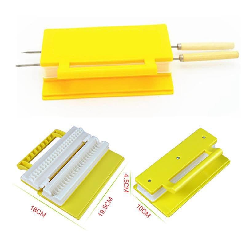 image-BBQ Meat String Machine Barbecue Skewer Tools Portable Tofu Skewer Kebab Maker Box Machine Grill Kitchen Accessories
