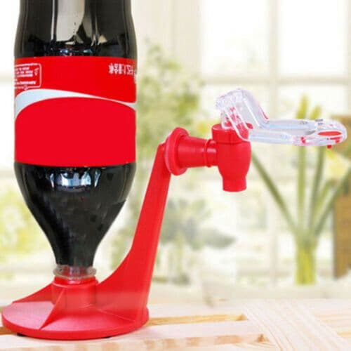image-The Magic Tap Coke Bottle Inverted Plastic Beverage Water Dispenser Household Summer Party Kitchen