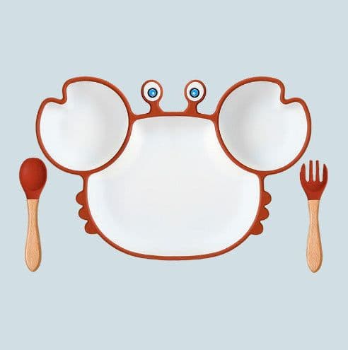 image-Silicone Baby Dishes for Children's Tableware Plate Non-slip Baby Feeding Bowl