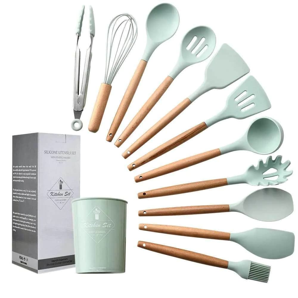 image-11 pcs non stick spatula kitchenware cooking set