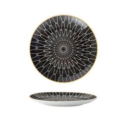 image-8-inch Nordic Style Geometric Series Ceramic Breakfast Plate Western Steak Flat Dish Plate Fruit Plate Decoration Hanging Plate