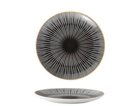 image-8-inch Nordic Style Geometric Series Ceramic Breakfast Plate Western Steak Flat Dish Plate Fruit Plate Decoration Hanging Plate