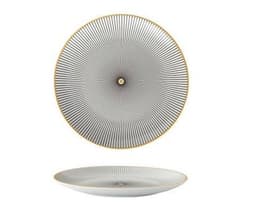 image-8-inch Nordic Style Geometric Series Ceramic Breakfast Plate Western Steak Flat Dish Plate Fruit Plate Decoration Hanging Plate