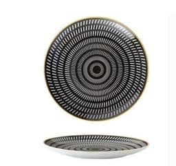 image-8-inch Nordic Style Geometric Series Ceramic Breakfast Plate Western Steak Flat Dish Plate Fruit Plate Decoration Hanging Plate