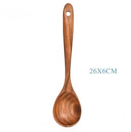 image-Teak Natural Wood Tableware Spoon Ladle Turner Rice Colander Soup Skimmer Cooking Tool Sets Spoon Scoop Kitchen Tools Gadgets