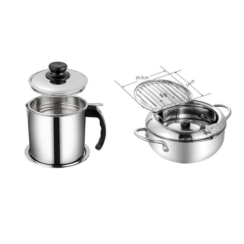 image-Stainless Steel Telescopic Folding Basket Frying Basket French Fries Degreasing Kitchen Tool