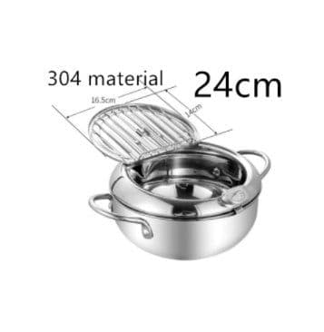 image-Stainless Steel Telescopic Folding Basket Frying Basket French Fries Degreasing Kitchen Tool