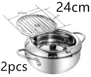 image-Stainless Steel Telescopic Folding Basket Frying Basket French Fries Degreasing Kitchen Tool