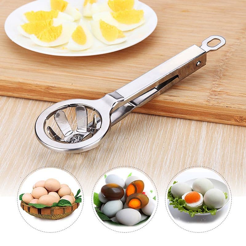 image-Stainless Steel Egg Cutter Hexagonal Cutting Cooked S Tool Separater Fancy Splitter Kitchen Mold Creative Slicer Gadgets Kitchen Gadgets