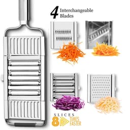 image-Stainless Steel Grater, Vegetable And Fruit Slicer, Peeler