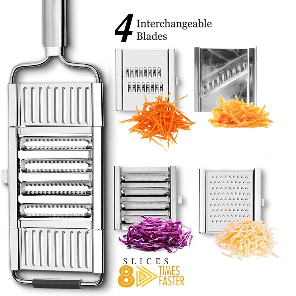 image-Stainless Steel Grater, Vegetable And Fruit Slicer, Peeler