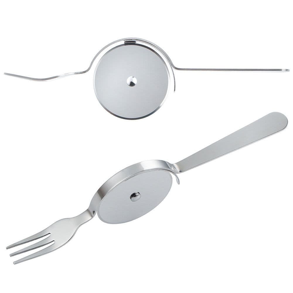 image-Stainless Steel Cake Cutter with Knife and Fork