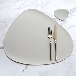 image-Table Mat Table Mat Placemat Table Mat Heat Insulation PU Leather Placemats Coaster Bowl Kitchen Non-slip