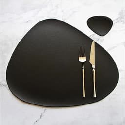 image-Table Mat Table Mat Placemat Table Mat Heat Insulation PU Leather Placemats Coaster Bowl Kitchen Non-slip