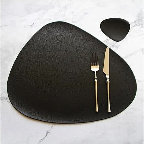 image-Table Mat Table Mat Placemat Table Mat Heat Insulation PU Leather Placemats Coaster Bowl Kitchen Non-slip