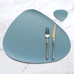 image-Table Mat Table Mat Placemat Table Mat Heat Insulation PU Leather Placemats Coaster Bowl Kitchen Non-slip