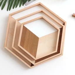 image-wooden tray wooden plate hexagon