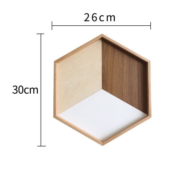 image-wooden tray wooden plate hexagon