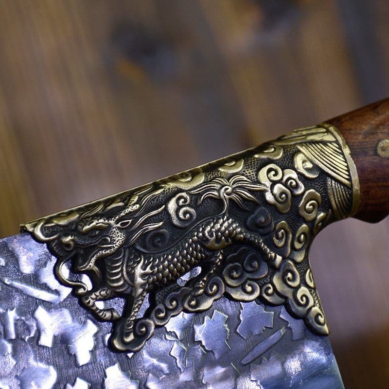 image-Household Bone Chopping Hand-forged Kitchen Knife Dual-use Knife Ghost Hand Made Chef Knives